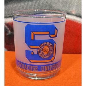 Vintage Syracuse University Carrier Dome Frosted Drinking Glass Cup‎ Mobil